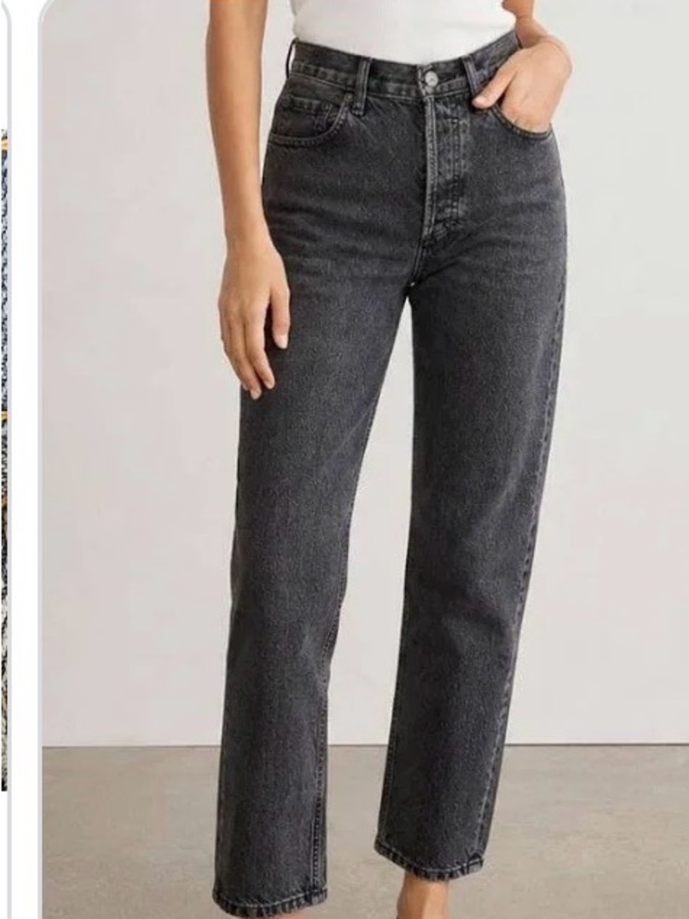 Everlane 90’s Cheeky Straight Leg Jeans Crop - Black Wash